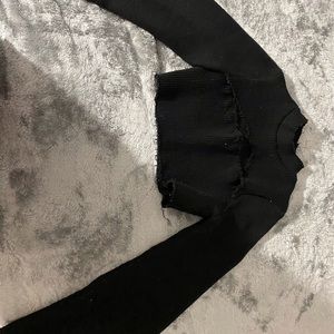 Akira Black open crop top